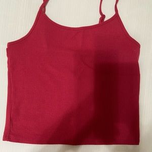 American Eagle Small crop top, cranberry color